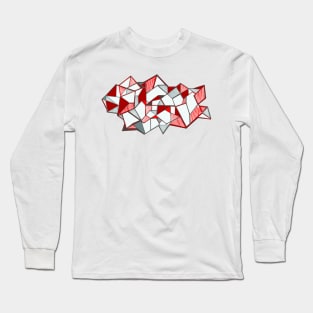 Geometric cool and modern red triangles Long Sleeve T-Shirt